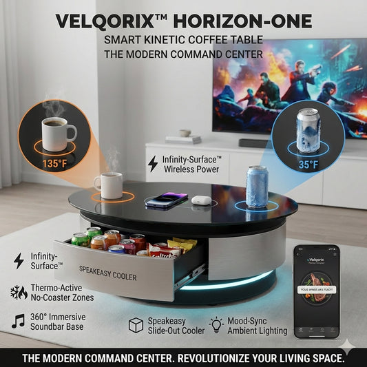 Velqorix™ Horizon-One Smart Kinetic Coffee Table
